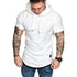 Premium Men’s Short-Sleeve Hoodies: Casual Solid Color Sweatshirts for the Modern Man - Warms Hoodies
